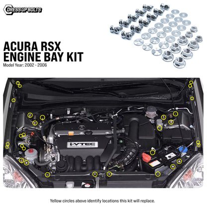 Titanium Hardware Engine Bay Kit - Acura RSX (2002-2006) - Graveyard Performance