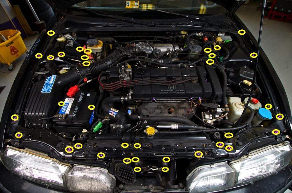 Acura Integra DA (1989-1993) Titanium Full Engine Bay Kit - Graveyard Performance