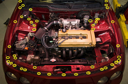 Acura Integra DC (1994-2001) Titanium Full Engine Bay Kit - Graveyard Performance