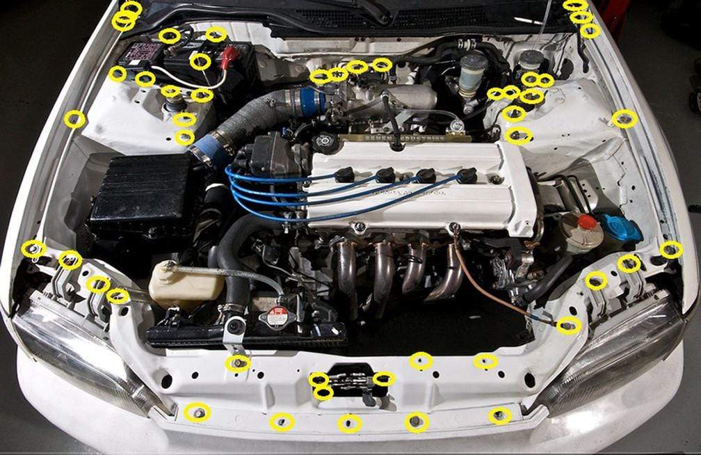 Honda Civic EG (1992-1995) Titanium Full Engine Bay Kit - Graveyard Performance