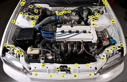 Honda Civic EG (1992-1995) Titanium Full Engine Bay Kit - Graveyard Performance