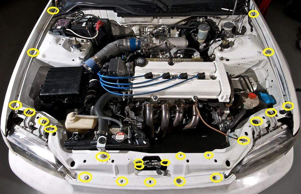Honda Civic EG (1992-1995) Titanium Partial Engine Bay Kit - Graveyard Performance