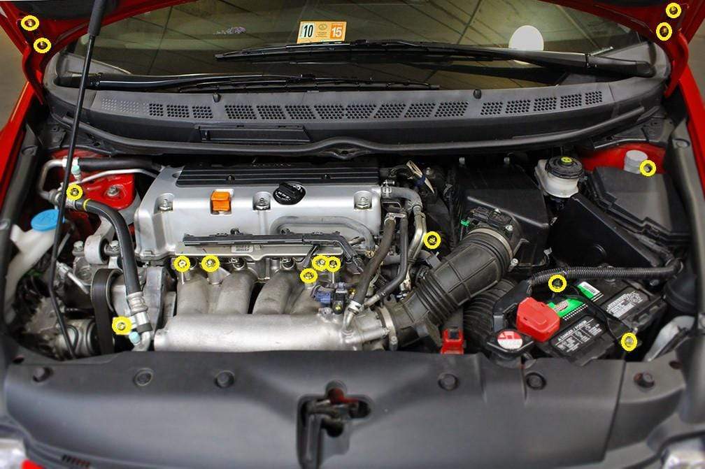 Honda Civic Si FG/FA (2006-2011) Titanium Ti Engine Bay Kit - Graveyard Performance