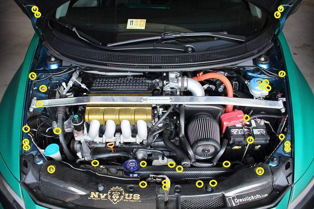 Honda CR-Z CRZ (2011-2015) Titanium Ti Engine Bay Kit - Graveyard Performance