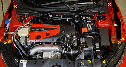 Stage 1 Titanium Hardware Engine Bay Kit - Honda Civic Type R (2017-2021) - Graveyard Performance