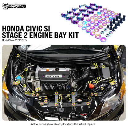 Stage 2 Titanium Hardware Engine Bay Kit - Honda Civic Si (2012-2015) - Graveyard Performance