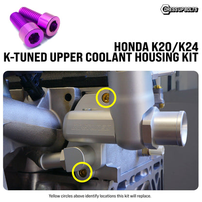 Titanium Hardware K-Tuned Upper Coolant Housing Kit - Honda K20/K24 - Graveyard Performance
