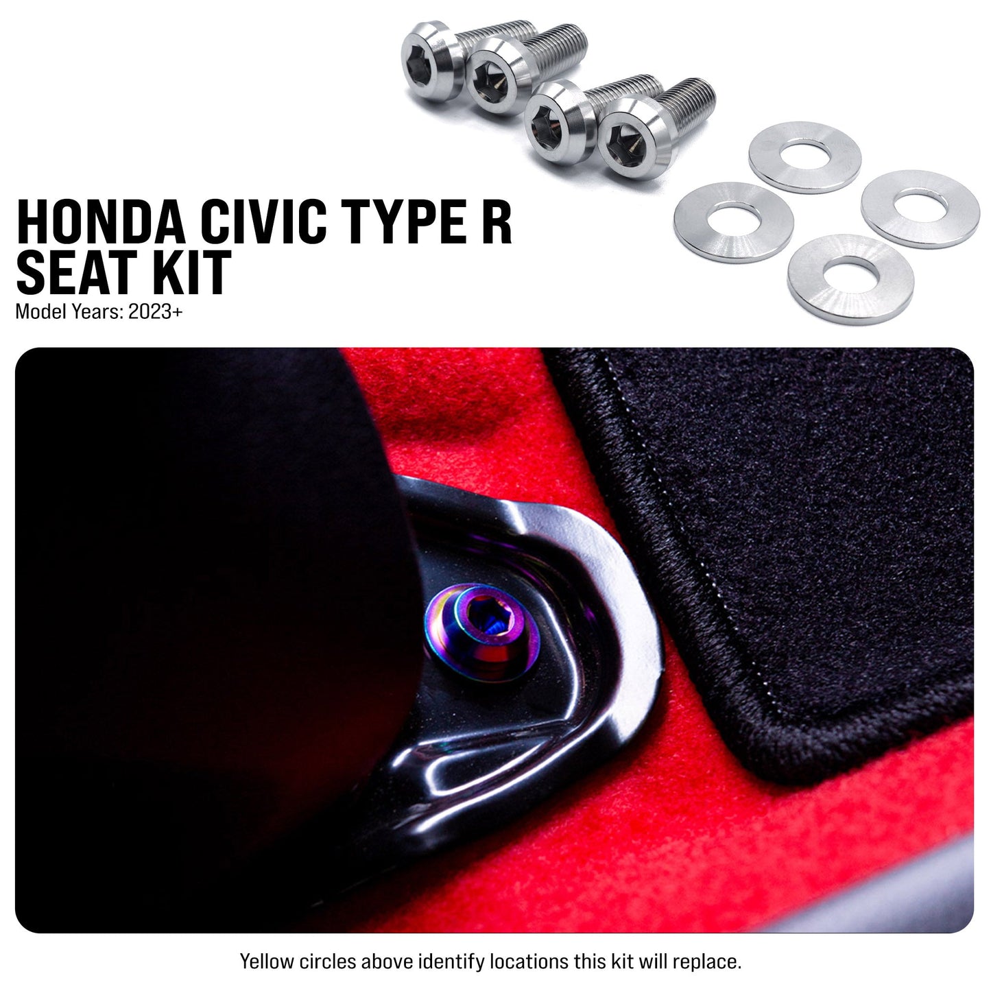 Titanium Hardware Seat Kit - Honda Civic Type R (2023+) - Graveyard Performance