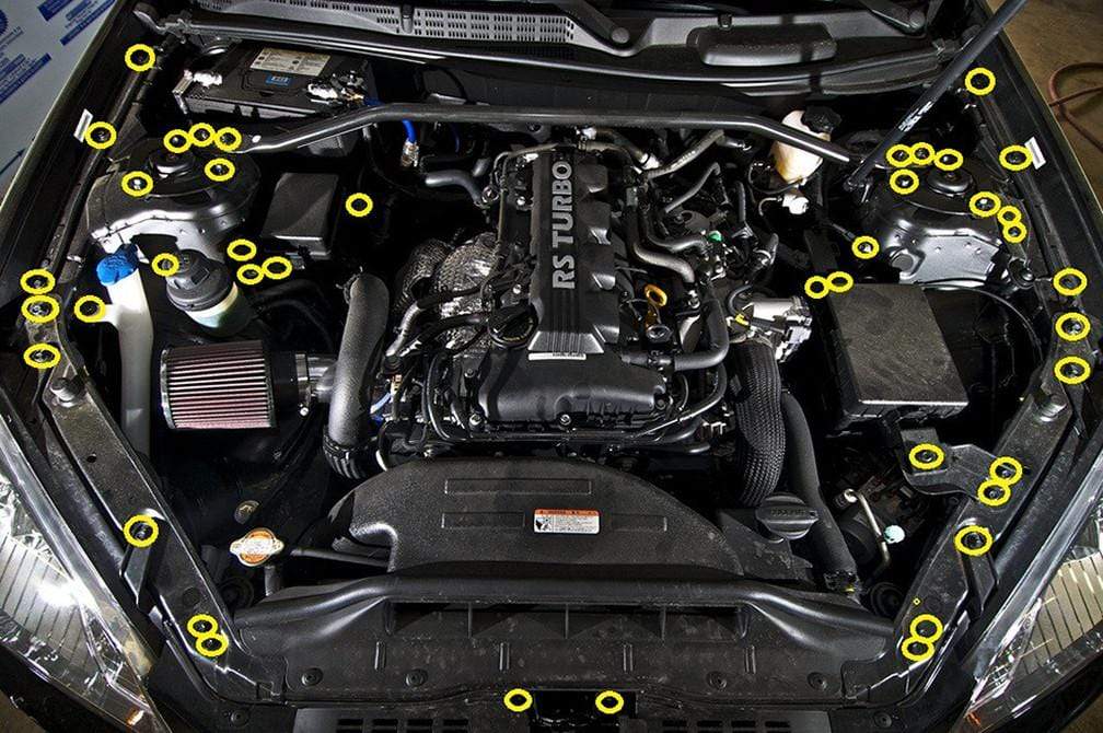 Hyundai Genesis Coupe (2009-2016) BK Titanium Full Engine Bay Kit - Graveyard Performance
