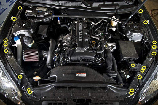 Hyundai Genesis Coupe (2009-2016) Titanium Partial Engine Bay Kit - Graveyard Performance