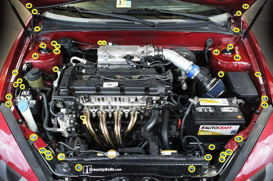 Hyundai Tiburon (2003-2008) Titanium Engine Bay Kit - Graveyard Performance