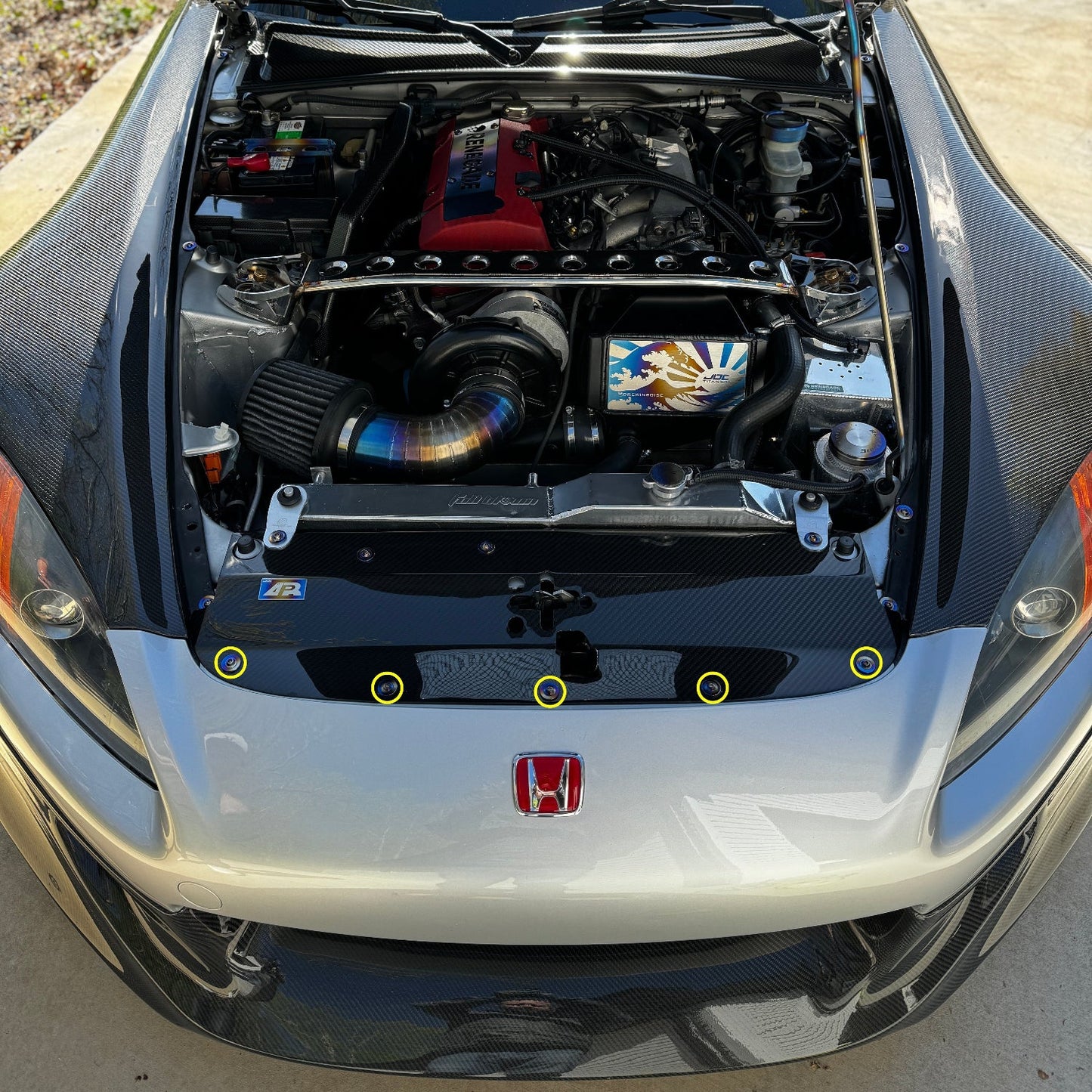 JDC Titanium Front Bumper Hardware Kit | Honda S2000