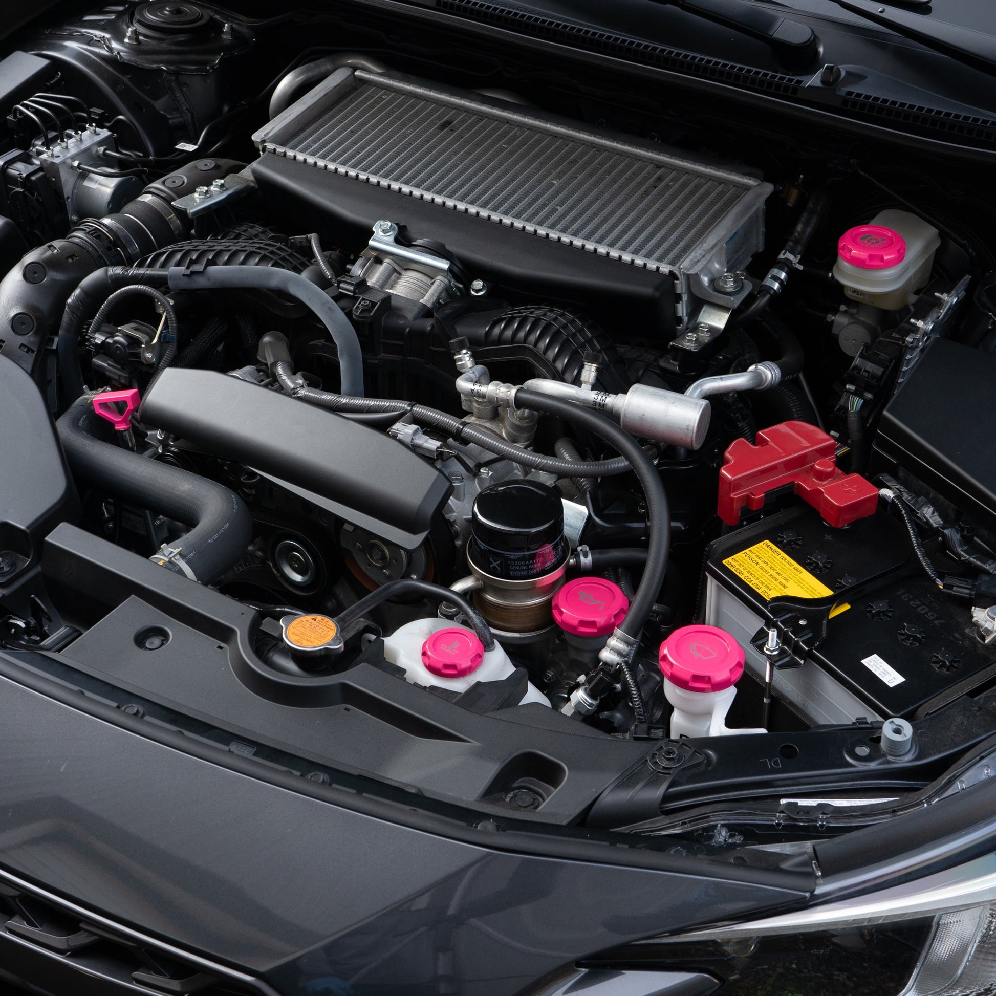 Billetworkz Engine Bay Caps - Subaru Legacy GT 2005-2009 - Graveyard Performance