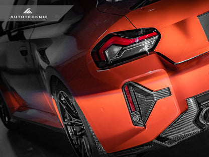 AutoTecknic Dry Carbon Rear Bumper Reflector Trim Set - G87 M2 - Graveyard Performance