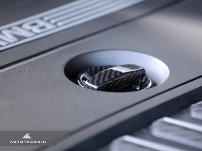 AutoTecknic Dry Carbon Competition Oil Cap Cover - G14/ G15/ G16 8-Series - Graveyard Performance