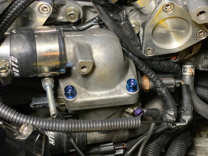 JDC Titanium Thermostat Housing Replacement Kit (Evo 7/8/9) - Graveyard Performance