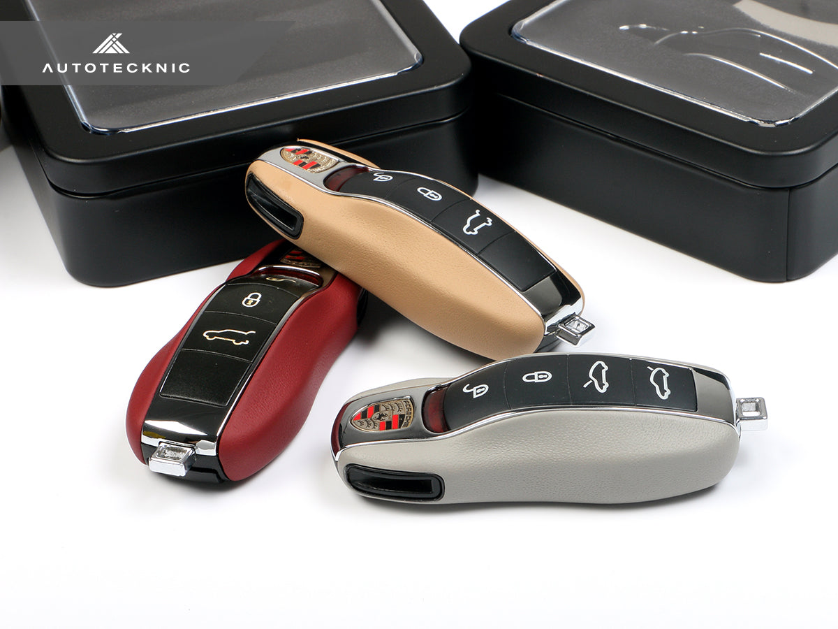 AutoTecknic Leather Key Remote Trim - Porsche - Graveyard Performance