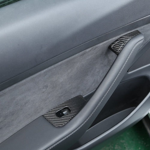 2017-2020 Model 3 Carbon Fiber Window & Door Switch Kit | Palenon Performance - Graveyard Performance