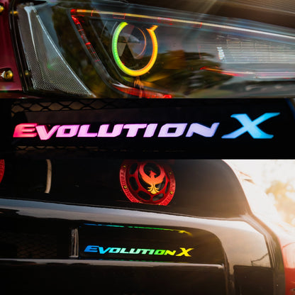 Lit Logos Evo X Grill Badge | 2007-2016 Evolution X - Graveyard Performance