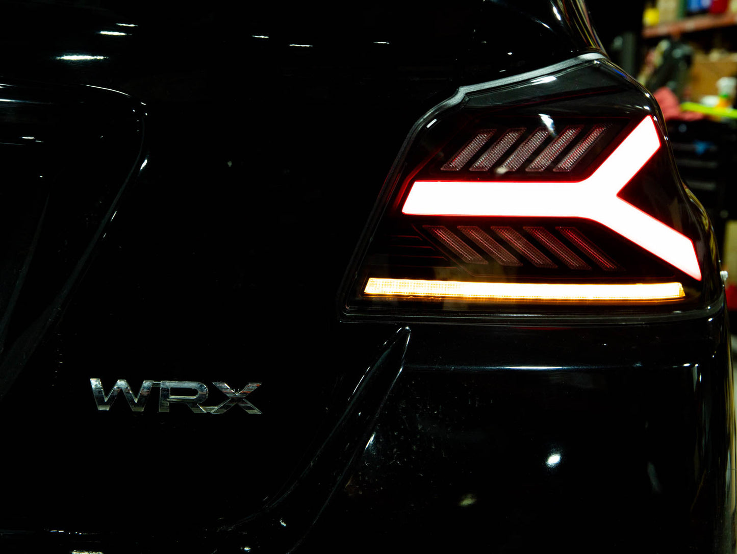 OLM Y-Spec LED Taillights (Clear Lens  Red Optic) - 2015-2021 WRX / STI