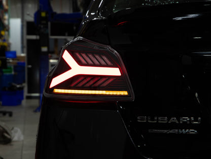 OLM Y-Spec LED Taillights (Clear Lens  White Optic) - 2015-2021 WRX / STI