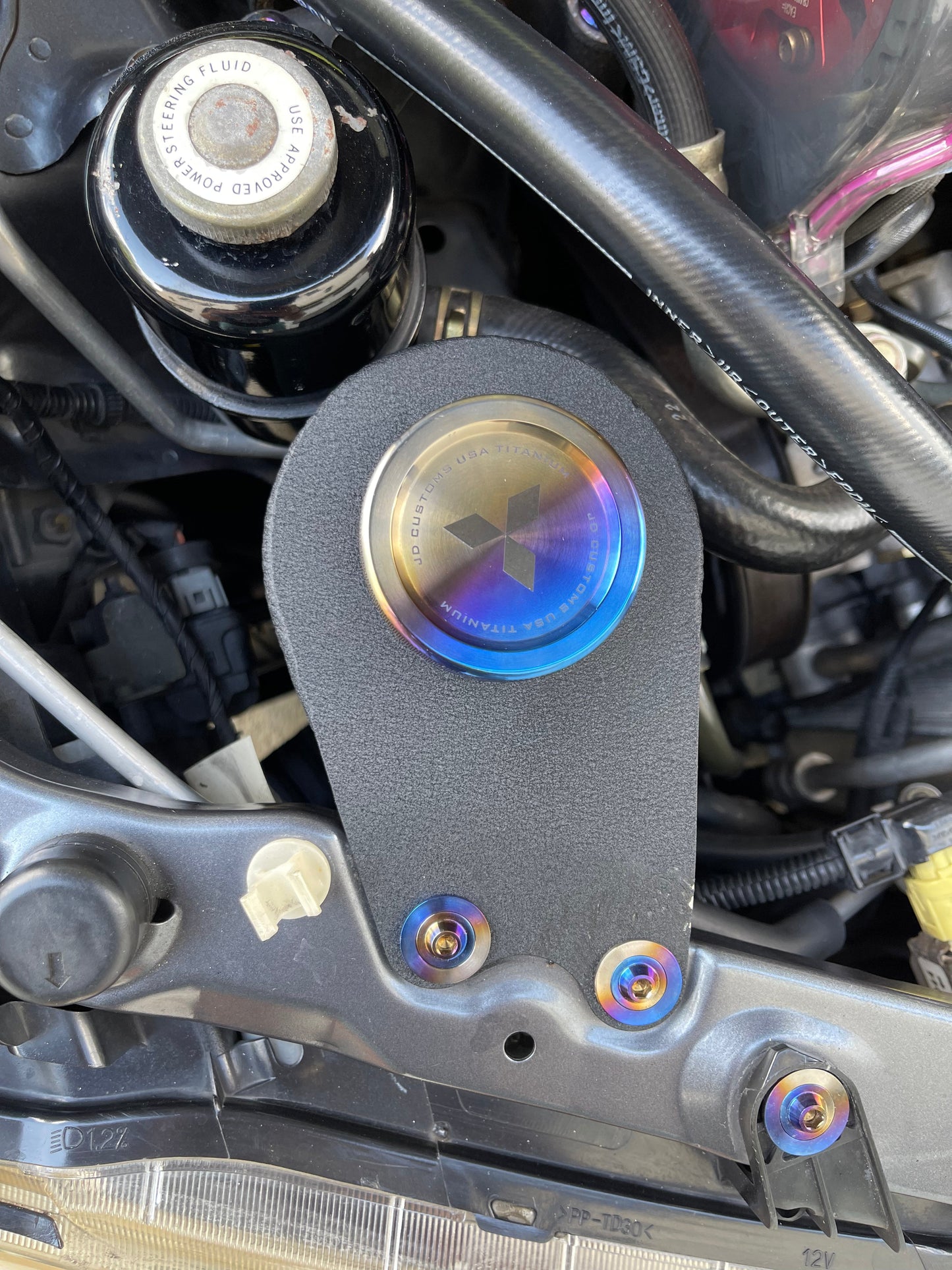 JDC Titanium Cap for JM Fab Tanks (Evo 7/8/9) - Graveyard Performance