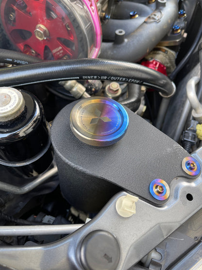 JDC Titanium Cap for JM Fab Tanks (Evo 7/8/9) - Graveyard Performance