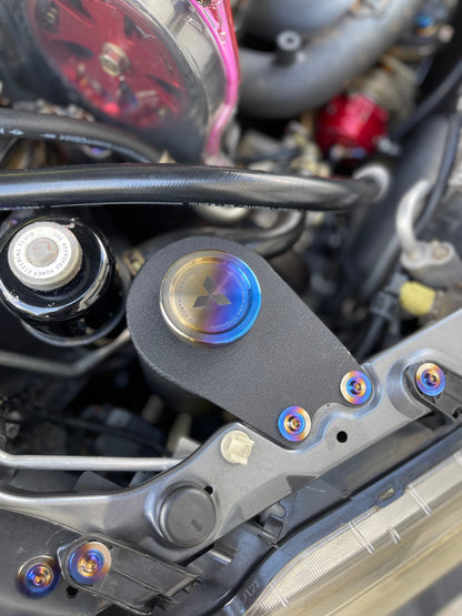 JDC Titanium Cap for JM Fab Tanks (Evo 7/8/9) - Graveyard Performance