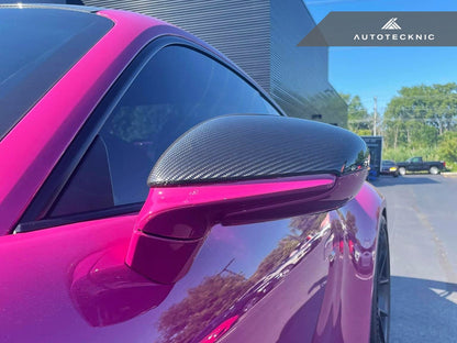 AutoTecknic Replacement Dry Carbon Mirror Covers - Porsche 992 - Graveyard Performance