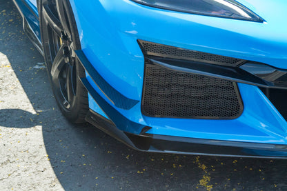 Chevrolet Corvette C8 Z06/ E Ray/ ZR1 Carbon Fiber Front Bumper Canards