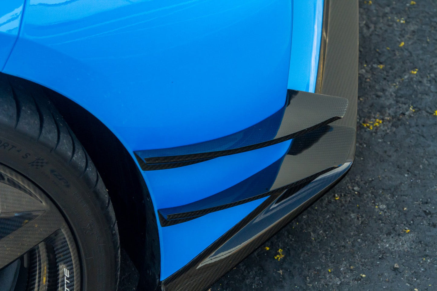 Chevrolet Corvette C8 Z06/ E Ray/ ZR1 Carbon Fiber Front Bumper Canards