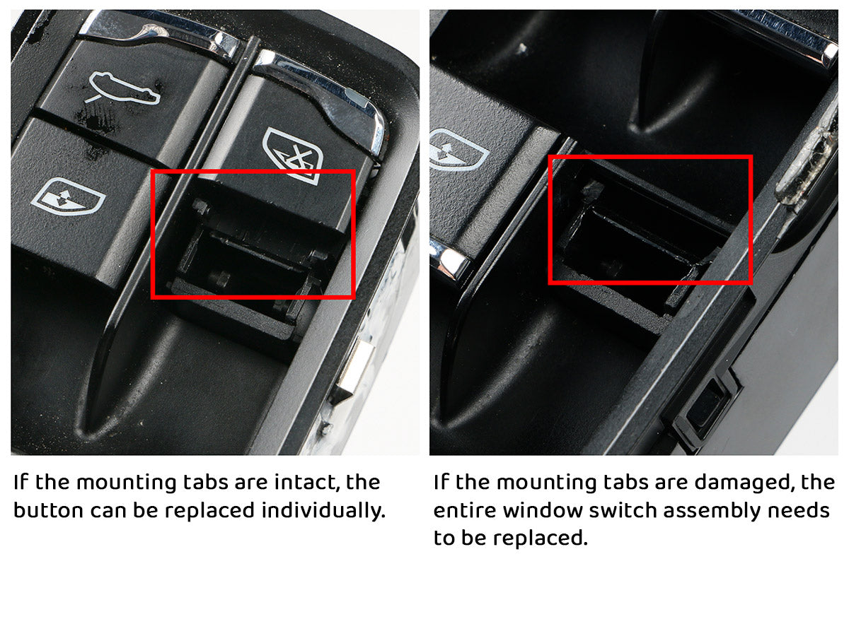 AutoTecknic Replacement Interior Window Switch Button - Porsche - Graveyard Performance