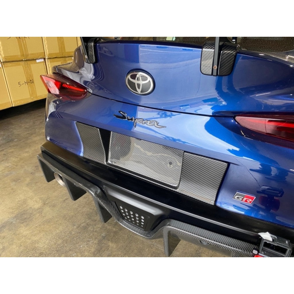 APR Performance Carbon Fiber Toyota Supra A90 License Plate Backing 2020-2023