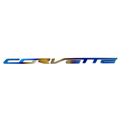 JDC Titanium "Corvette" Badge (2014-2019 C7 Corvette) - Graveyard Performance