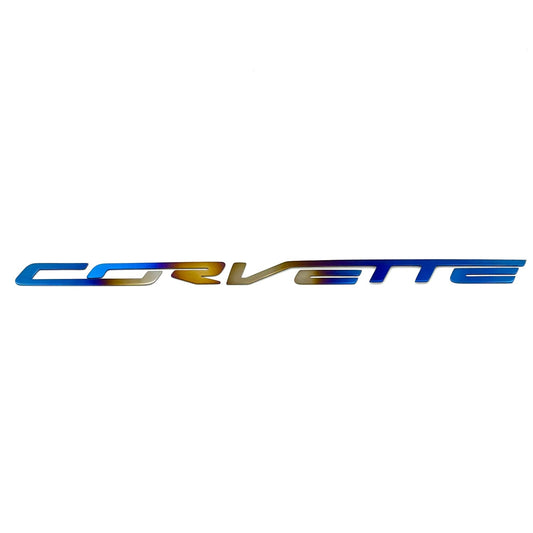 JDC Titanium "Corvette" Badge (2014-2019 C7 Corvette) - Graveyard Performance