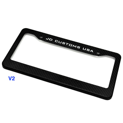 JDC Dry Carbon Fiber License Plate Frames (Gloss, Matte, & Forged) - Graveyard Performance