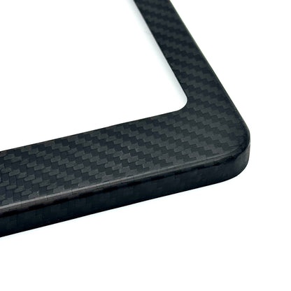 JDC Dry Carbon Fiber License Plate Frames (Gloss, Matte, & Forged) - Graveyard Performance