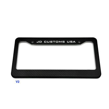 JDC Dry Carbon Fiber License Plate Frames (Gloss, Matte, & Forged) - Graveyard Performance