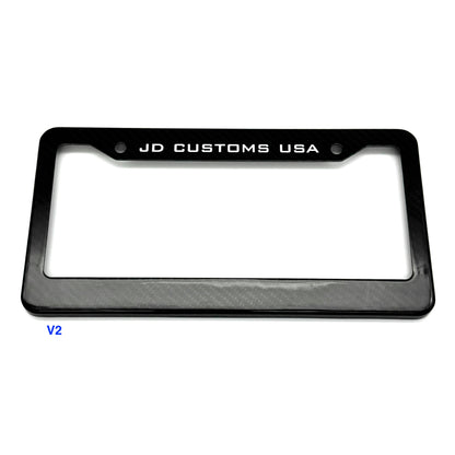 JDC Dry Carbon Fiber License Plate Frames (Gloss, Matte, & Forged) - Graveyard Performance