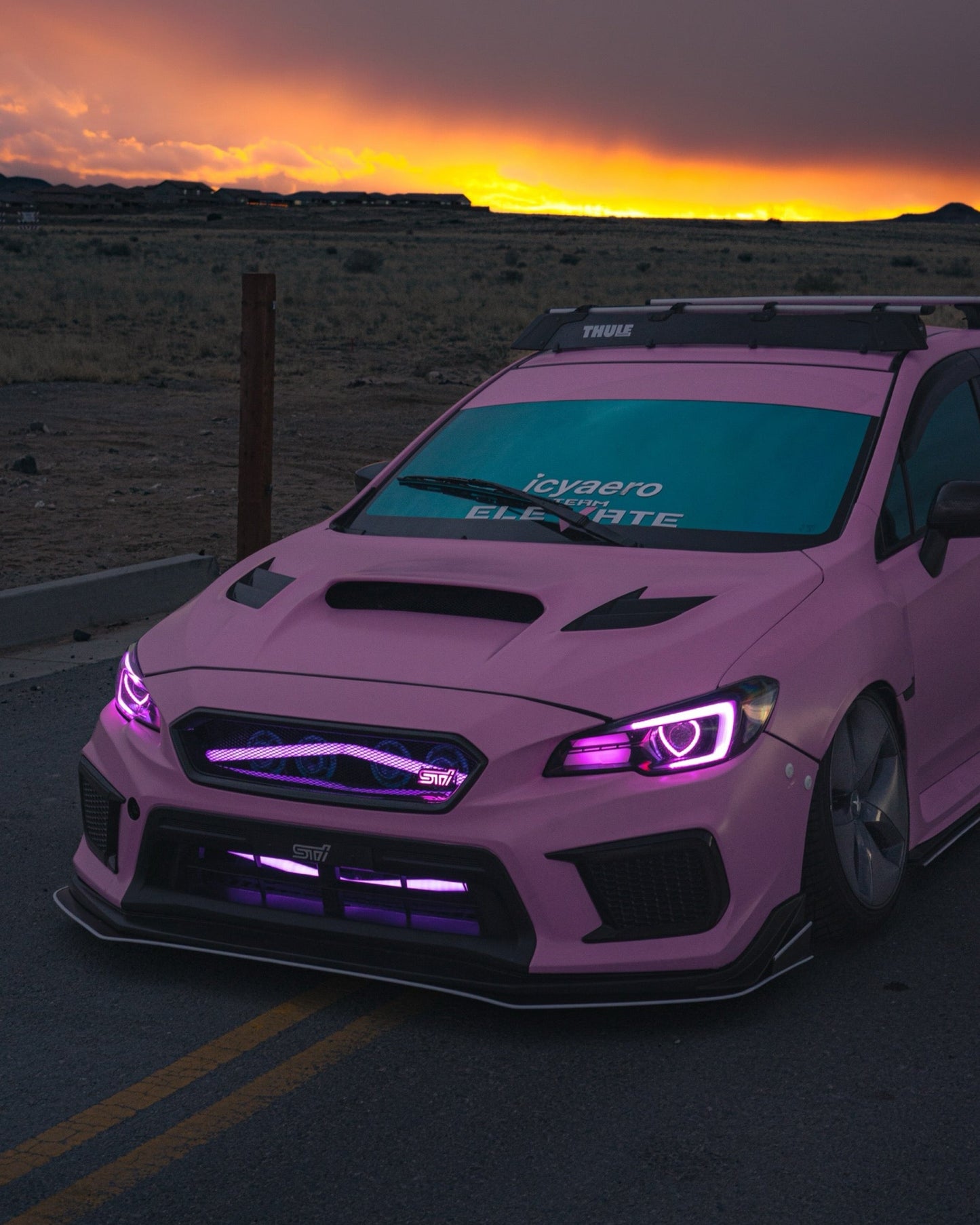 Lit Logos STI Grill Badge | 2000-2021 STI - Graveyard Performance