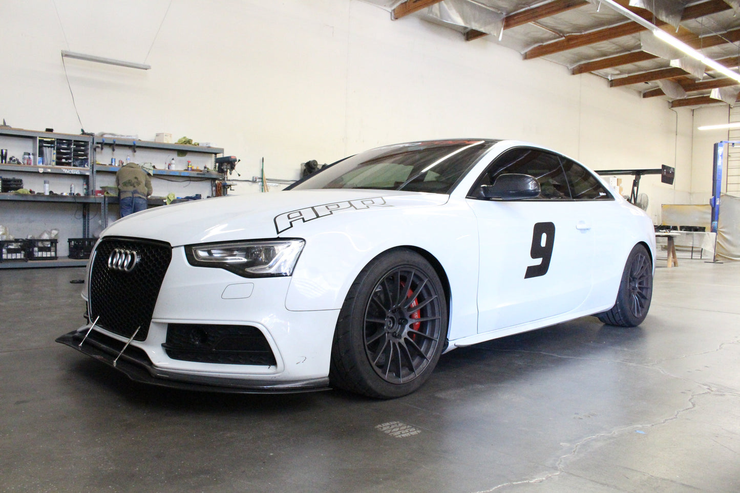 Audi S5 Stock Bumper Carbon Fiber Front Wind Splitter 2009-2012