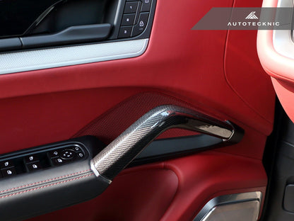 AutoTecknic Carbon Fiber Interior Handle Set - Porsche 9Y0 Cayenne 2019-2025 - Graveyard Performance