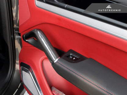 AutoTecknic Carbon Fiber Interior Handle Set - Porsche 9Y0 Cayenne 2019-2025 - Graveyard Performance