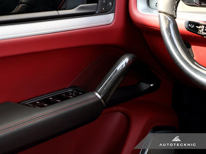 AutoTecknic Carbon Fiber Interior Handle Set - Porsche 9Y0 Cayenne 2019-2025 - Graveyard Performance