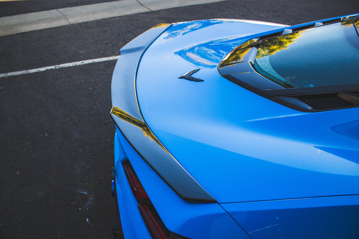 Carbon Fiber Rear Spoiler Delete-Chevrolet Corvette C8 Z06