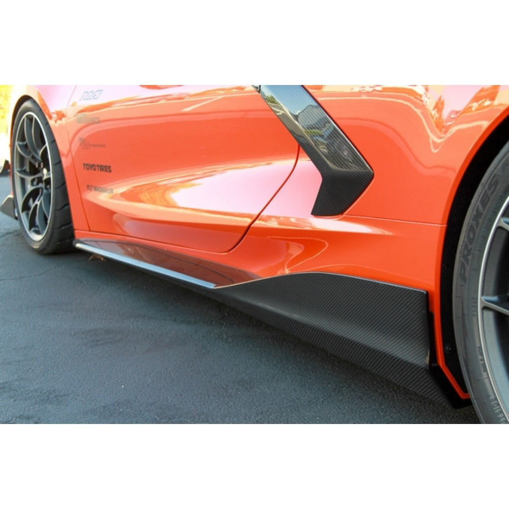 GARAGE SALE - Carbon Fiber Side Rocker Extensions/ Side Skirt Chevrolet Corvette C8
