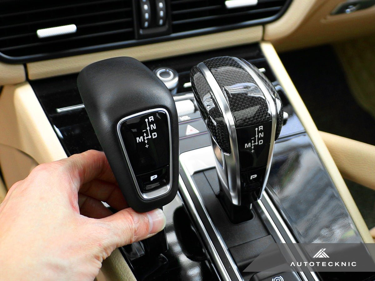 AutoTecknic Carbon Fiber Exclusive Design Shift Lever - Porsche 971 Panamera | 9Y0 Cayenne - Graveyard Performance