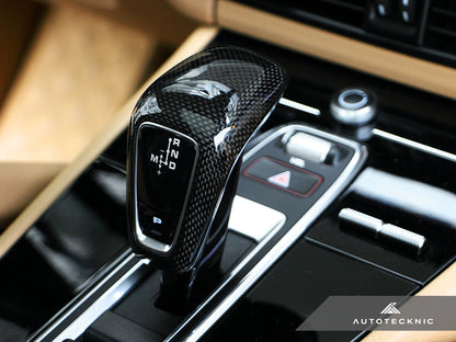 AutoTecknic Carbon Fiber Gear Selector Cover - Porsche 9Y0 Cayenne 2019-2023 - Graveyard Performance