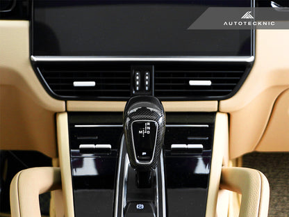 AutoTecknic Carbon Fiber Gear Selector Cover - Porsche 9Y0 Cayenne 2019-2023 - Graveyard Performance