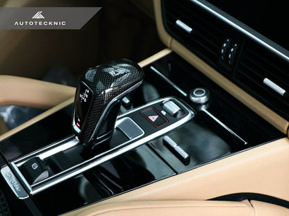 AutoTecknic Carbon Fiber Gear Selector Cover - Porsche 9Y0 Cayenne 2019-2023 - Graveyard Performance